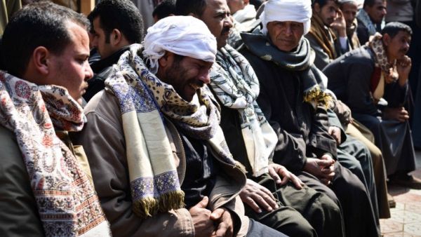 Relatives of Egyptian Coptic Christians purportedly murdered by Daesh in Libya react after hearing the news on February 16, 2015 in the village of al-Awar in Egypt's southern province of Minya. (AFP/Mohamed El-Shahed)