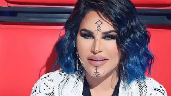 Ahlam sported patterned clothes and added some drawings to her face (Source: ahlamalshamsi - Instagram)