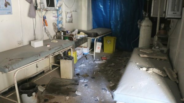 A clinic in Aleppo damaged by air strikes in 2016 (Thaer Mohammed/AFP)