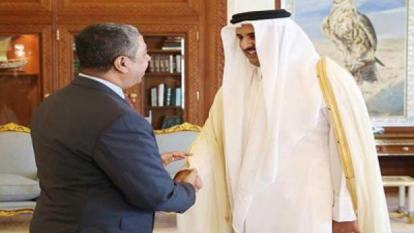 أمير قطر يستقبل بحاح