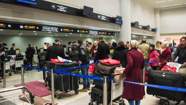 لحظة وقوع اشتباك بين الجمارك وجهاز أمن في مطار الحريري