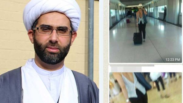 رجل دين يصور نساء في المطار ويكتب " والله بدون حمالة صدر"
