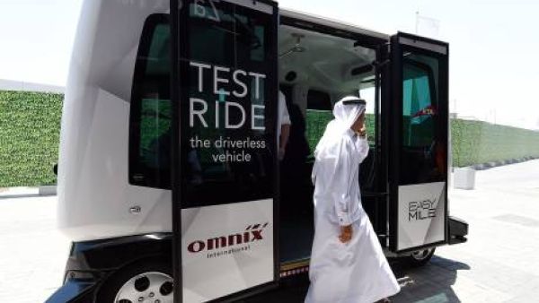 A driverless vehicle can be seen on trial during a public transport congress in Dubai in 2016. (Photo: Gulf News)