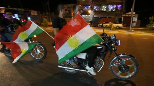 Kurdish flags were seen waving in the northern province amid the playing of Kurdish music and Kurdistan's national anthem (AFP/File Photo)
