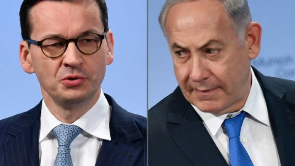 Polish Prime Minister Mateusz Morawiecki and his Israeli counterpart Benjamin Netanyahu have argued about the Holocaust before. (AFP/ File Photo)