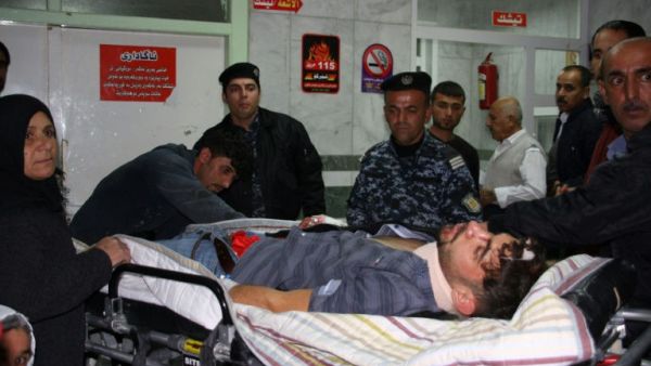 An injured person being treated in Sulaimaniyah Hospital in Iraq after the earthquake (AFP)
