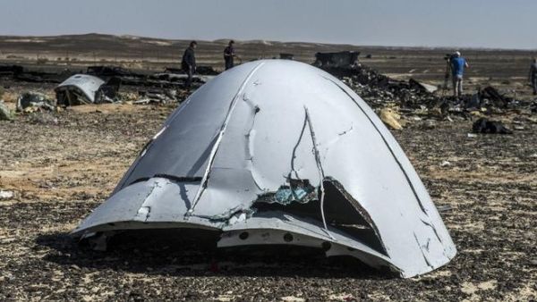 Debris from the crashed Russian A321 passenger jet on October 31, 2015. (AFP/File) Debris from the crashed Russian A321 passenger jet on October 31, 2015. (AFP/File)