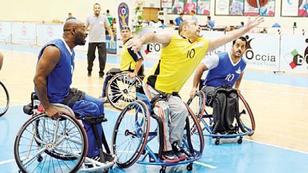 Action shot taken in one of the matches during the Ramadan disabled games (Photo: KUNA)