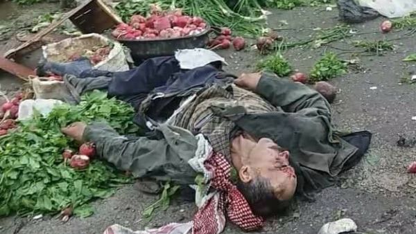 بائع خضار يحاول تأمين قوت اطفاله لم ينج من جرائم قوات النظام 