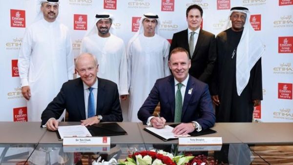 Emirates and Etihad have joined forces to enhance airline security and efficiency. Emirates and Etihad have joined forces to enhance airline security and efficiency.