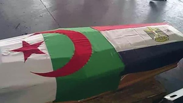 Warda's coffin at Cairo Airport