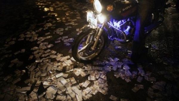Thousands of leaflets strewn around Shafiq's headquarters last night