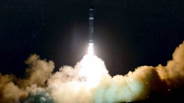 North Korea launched the Hwasong-15 ICBM on Nov. 29, and it traveled 600 miles before it broke apart in the air and landed in waters near Japan (AFP)