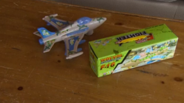 Many bought the toy fighter jet as a Christmas gift, but were shocked to find that the sound it made was not that of a military aircraft. (Twitter)