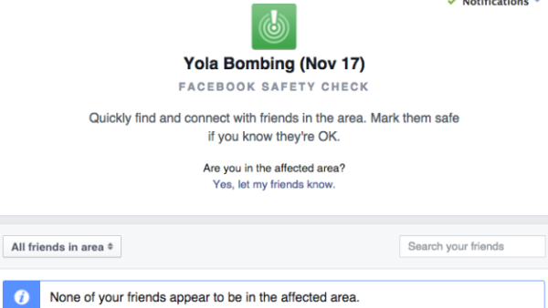 After facing criticism for activating the feature for the Paris attacks but not for Beirut the day before, Facebook announced that it will increase the use of Safety Check for crises around the world. (Twitter)