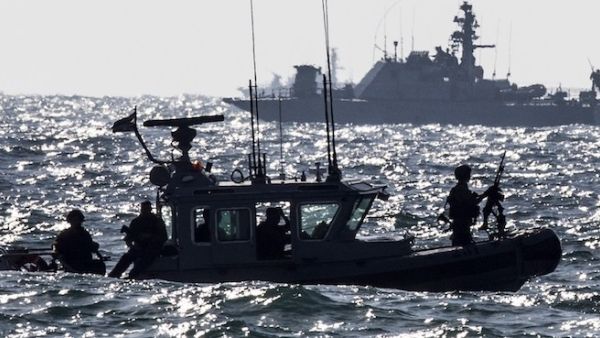 Israeli navy vessels patrolling the Mediterranean Sea (AFP/File Photo)	