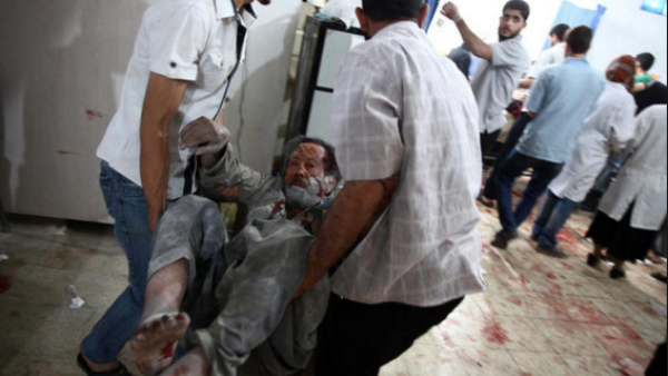 A file photo of one of the many improvised field hospitals in Syria. (AFP/File)
