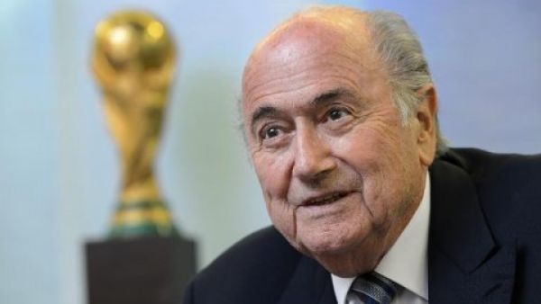 President of FIFA, Sepp Blatter, gives an interview on May 15, 2015 at the organization's headquarters in Zurich. (AFP/Fabrice Coffrini)