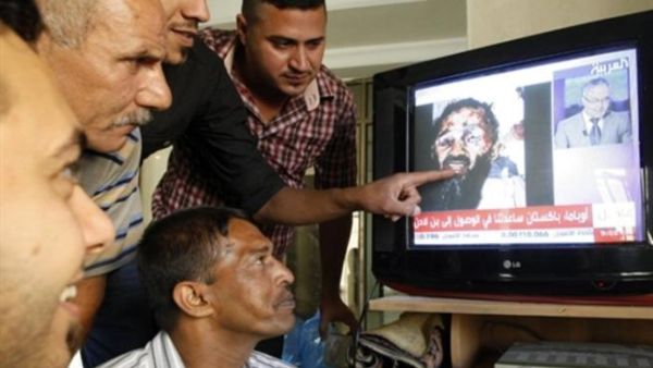 صور لمحطات التلفزيون الباكستانية تعرض الوجه المشوه جزئيا لزعيم تنظيم القاعدة أسامة بن لادن