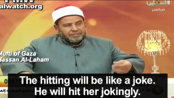 Hassan al-Laham reportedly said that a wife could be struck, but not in a way which would make her ugly. (Screenshot via YouTube)