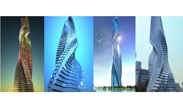 سوف يكون البرج الديناميكي مؤلفاً من 80 طابقا، والأرضيات تعمل على أساس تكنولوجيا تنشيط الصوت، وسوف يكون هناك نوافذ من الأرض إلى السقف في كل طابق. (سنيار)