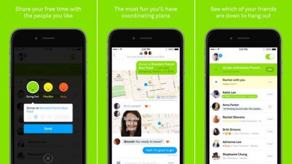 جاء التطبيق الاجتماعي Free لمستخدمي أجهزة آبل العاملة بنظام التشغيل iOS حيث يمكن من خلاله أن يتواصل المستخدم مع الأصدقاء ويخبرهم بأنه يملك وقتًا فارغًا ويرغب بتقضيته مع أحدهم في الخارج