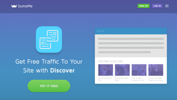 ويمكن لأصحاب المواقع الاعتماد على أداة Discover التي تُقدمها خدمة SumoMe من أجل زيادة عدد زيارات الموقع والحصول على إقبال أعلى للمحتوى الذي يتم تقديمه
