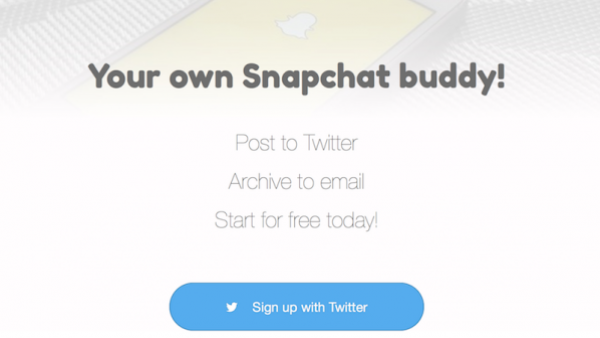 خدمة SnapBuddy التي تسمح لهم بإمكانية نشر صور ومقاطع فيديو سناب شات التي يُشاركونها بشكلٍ مباشر على تويتر