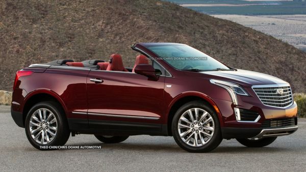 كاديلاك ستوفر XT5 بأربعة ابواب إلا أن التصميم التخيلي قد اختصرهما إلى اثنين 