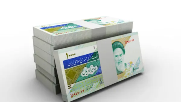 ترى إيران أن الريال تضرر جراء عاملين الأول وهو هبوط النفط العمود الفقري لاقتصاد إيران والثاني احتمال استمرار العقوبات التي تقيد تعاملات إيران التجارية لعدة أشهر مقبلة