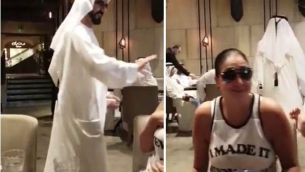 بالفيديو: حاكم دبي يمازح"غادة عبد الرزاق"في إحدى مطاعم الإمارات