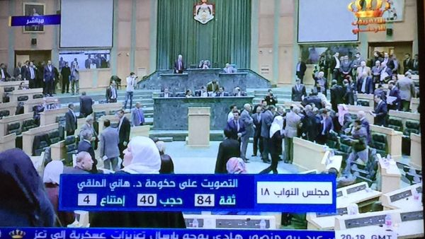 ثقة مهزوزة للحكومة الاردنية 