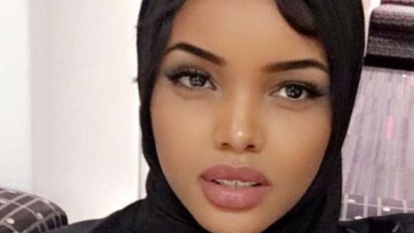 Halima, who was born in a Kenyan refugee camp, donned a hijab and a fur coat for her first trip down the catwalk. (Instagram)