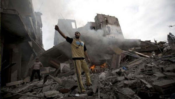 Gaza City after an Israeli air strike. (Photo: AFP)