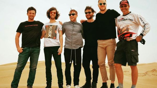 Imagine Dragons enjoy the Dubai desert. (Twitter)
