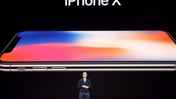 Apple CEO Tim Cook speaks about the new iPhone X during a media event at Apple's new headquarters in Cupertino, California, on September 12, 2017. (Josh Edelson/ AFP)