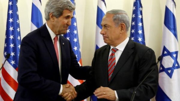 Israeli Prime Minister Benjamin Netanyahu holds a joint press conference with US Secretary Of State John Kerry on December 5, 2013 in Jerusalem, Israel. [Gali Tibbon/Getty Images]