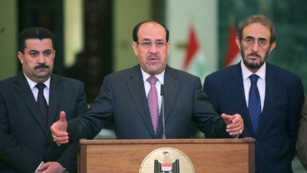 Iraqi Prime Minister Nuri al-Maliki speaks to the press (Ahmad Al-Rubaye / AFP)