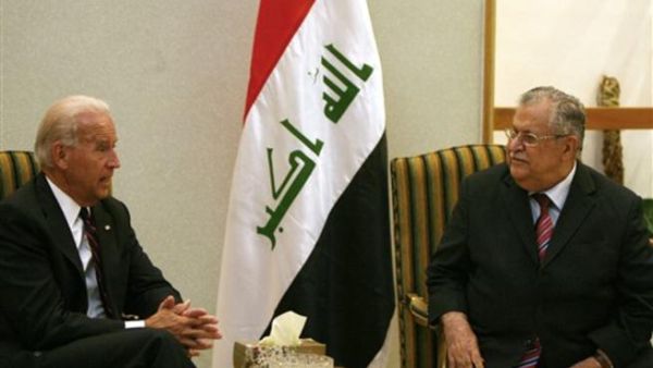 الرئيس العراقي ونائب الرئيس الاميركي/أرشيف