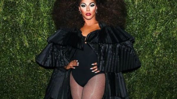 Shangela arrives at the CFDA Fashion Fund fashion show on November 5, 2018. (Source: itsshangela - Instagram)
