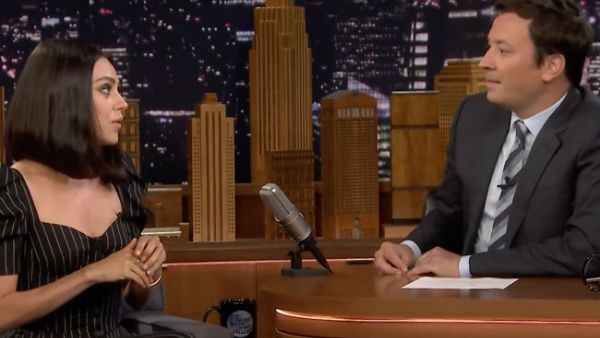  stunned during her appearance in a black pinstripe jumpsuit (Source: The Tonight Show Starring Jimmy Fallon
 / youtube )