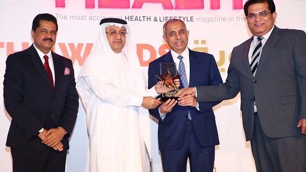 خلال حفل جوائز الصحة السنوية 2018. خلال حفل جوائز الصحة السنوية 2018.