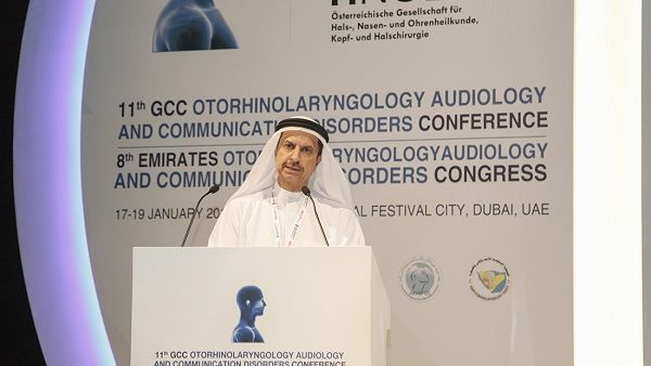 Dr. Hussein Abdel-Rahman Al Rand, Assistant Undersecretary for Health Clinics and Centers during his speech at the conference. Dr. Hussein Abdel-Rahman Al Rand, Assistant Undersecretary for Health Clinics and Centers during his speech at the conference.