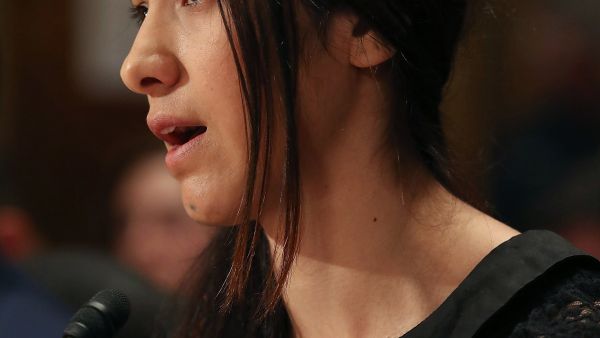 Human rights activist Nadia Murad testifies at a Senate Homeland Security and Governmental Affairs Committee hearing on Capitol Hill on June 21, 2016 in Washington, DC. (AFP photo)