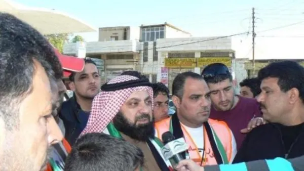 رئيس الوفد البرلماني الكويتي وليد الطبطائي في مدينة الرمثا الحدودية