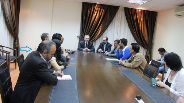 الصحافي الإسرائيلي جوناثان سباير، باجتماع مع علي حيدر وزير المصالحة في سوريا

