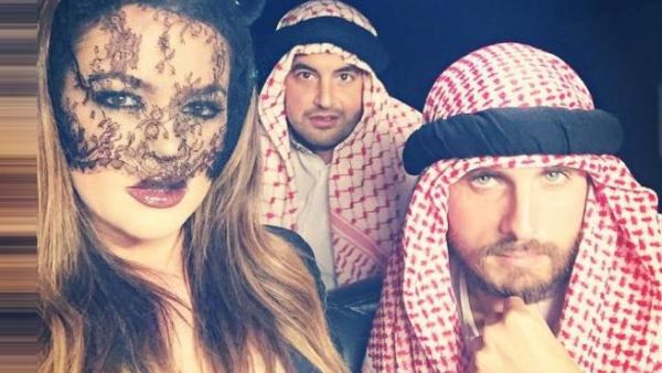 The controversial Instagram picture labelled "Sheikh Pussy" that Khloe posted last Halloween. (Image: Instagram)