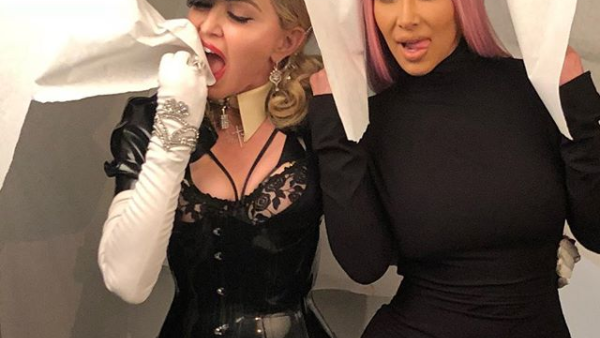 كيم كارداشيان ومادونا (instagram.com/madonna)