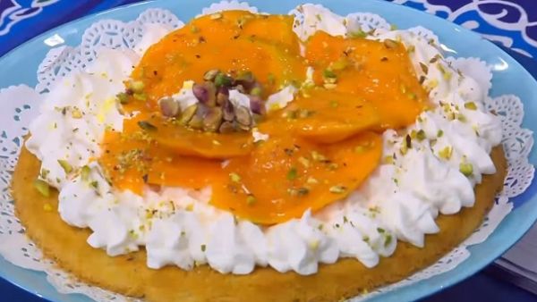 كنافة بالمانجو والكريمة