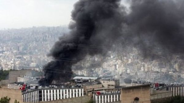 الدخان يتصاعد من سجن رومية الدخان يتصاعد من سجن رومية